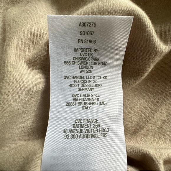 Logo Lounge Dress Womens XS Beige Asymmetrical Hem Pockets Soft Lagenlook Flowy - Picture 10 of 13